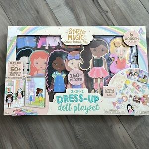 NIB Story Magic 2-1 Dress Up Doll Playset